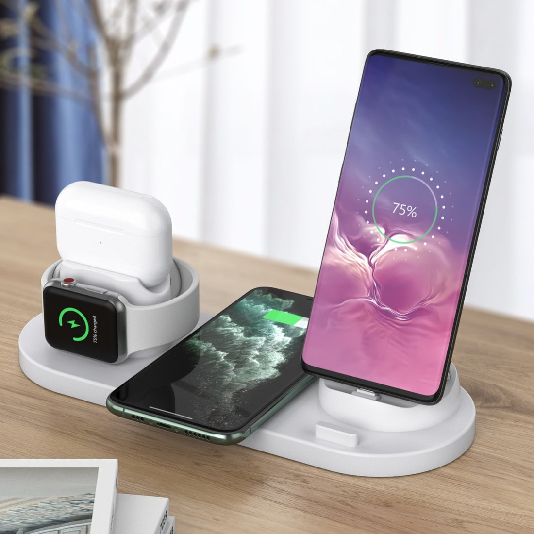 Universal Wireless Charger 3 in 1 -  Universele Draadloze Oplader 3-in-1