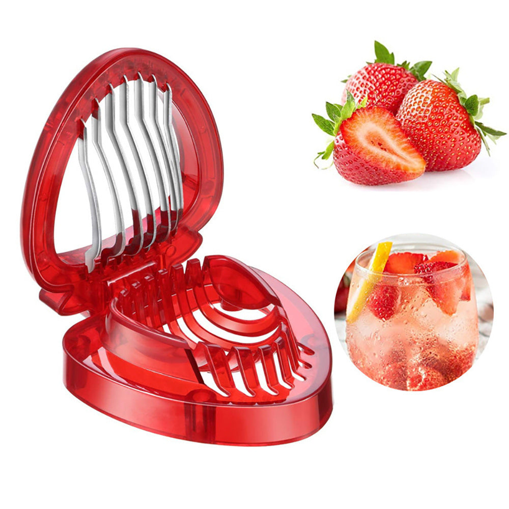 Stainless steel strawberry slicer - Roestvrijstalen aardbeiensnijder