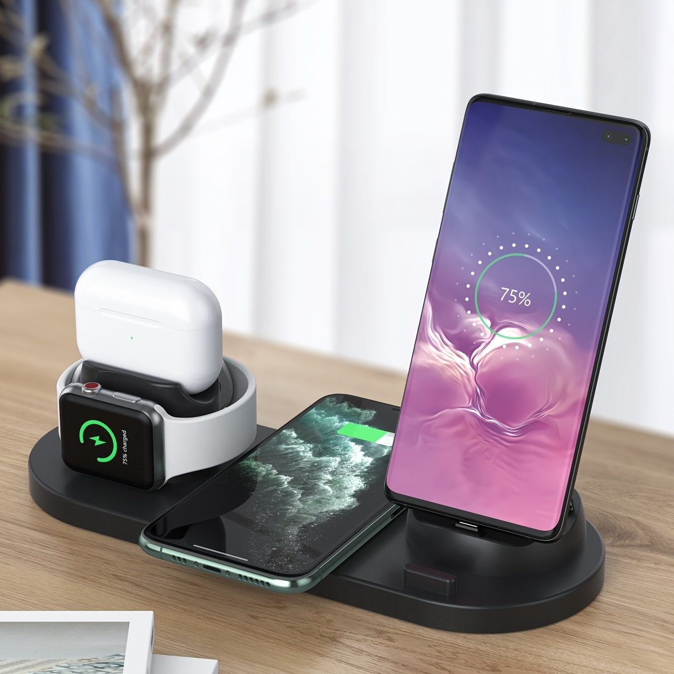 Universal Wireless Charger 3 in 1 -  Universele Draadloze Oplader 3-in-1