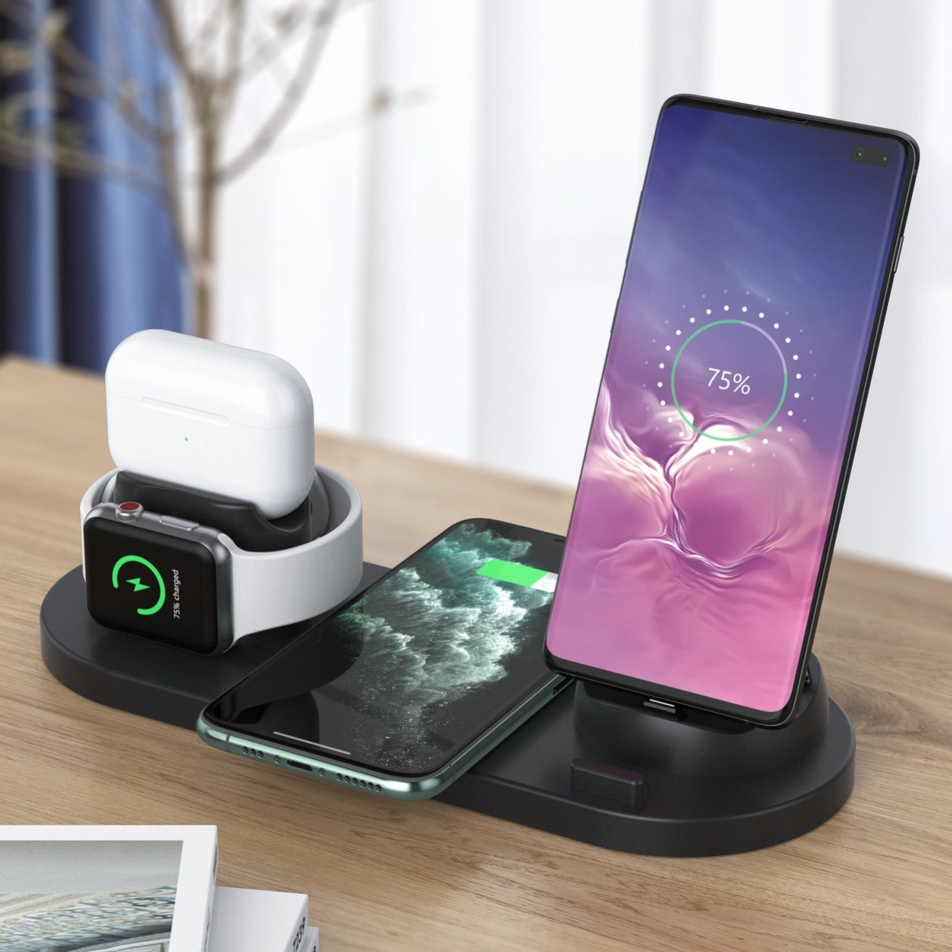 Universal Wireless Charger 3 in 1 -  Universele Draadloze Oplader 3-in-1